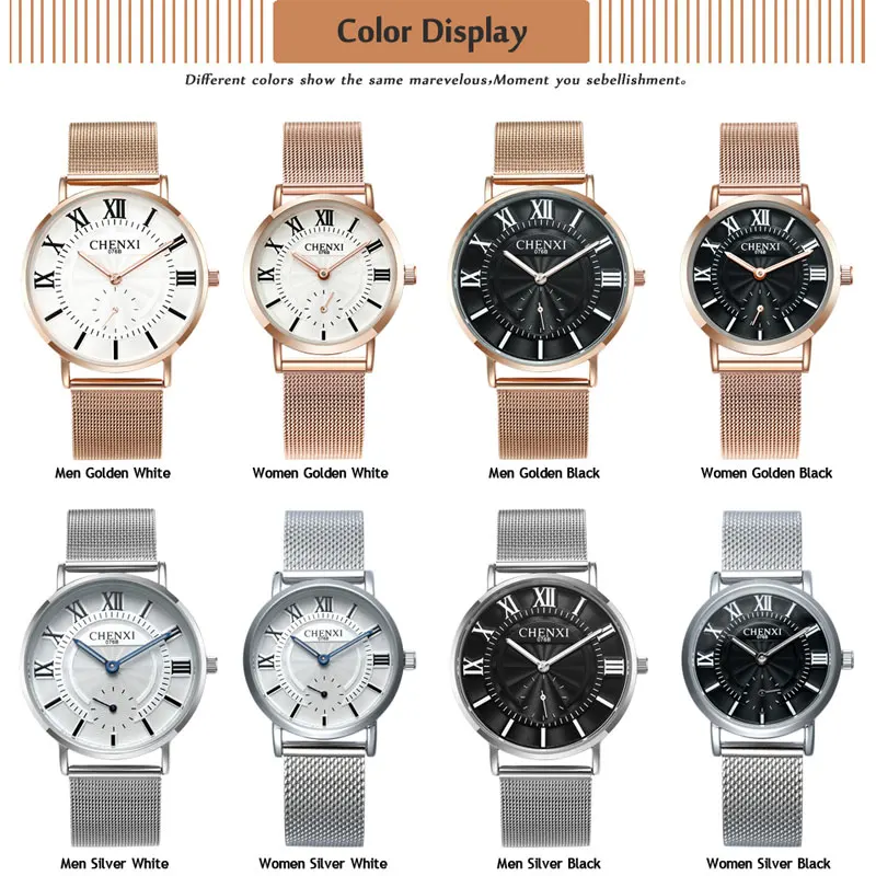 

Couple Wristwatch New Mens Watch Top Brand Luxury Quartz Watches Women Clock Ladies Dress Fashion Casual Lovers Watch Wife Gifts