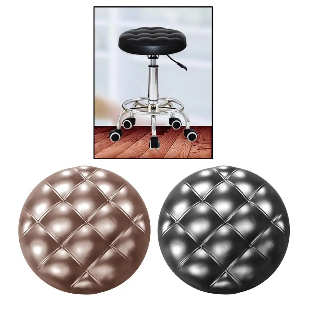 

Chair Cover Dia. 33cm Removable Bar Stool Replacement Cover Round Chair Seat Top