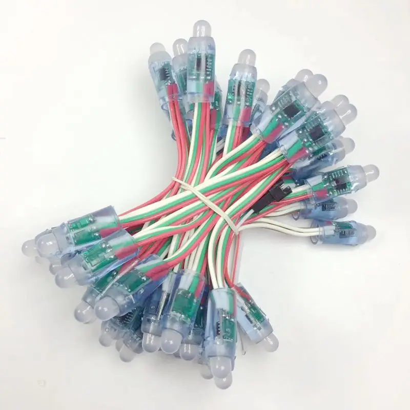 

5000pcs 12mm WS2811 2811 IC Full Color Pixel LED Module Light DC 5V input IP68 waterproof RGB color Digital LED Pixel Light