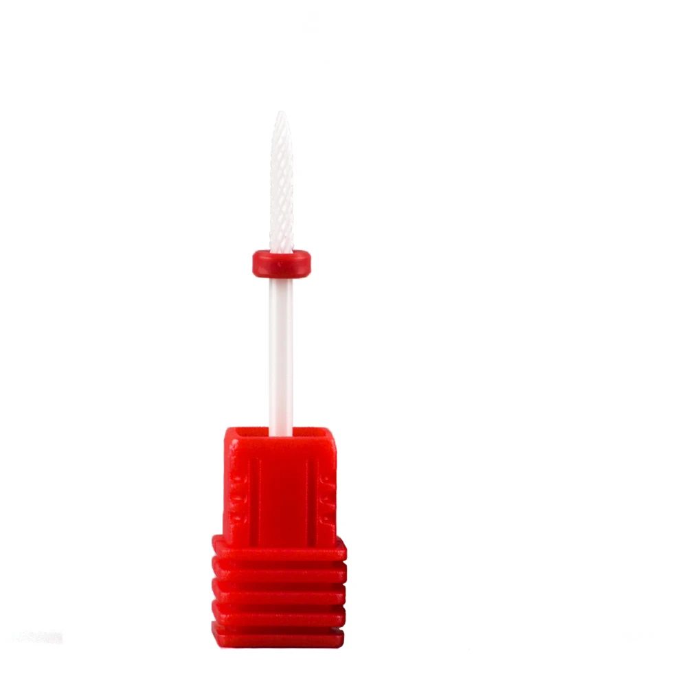 Feecy 9T Red F Фрезерный резак для маникюрных инструментов, красочный керамический сверло для ногтей, Электрический вращающийся инструмент для педикюра, маникюрный станок, аксессуары - Цвет: Feecy 9T Red F