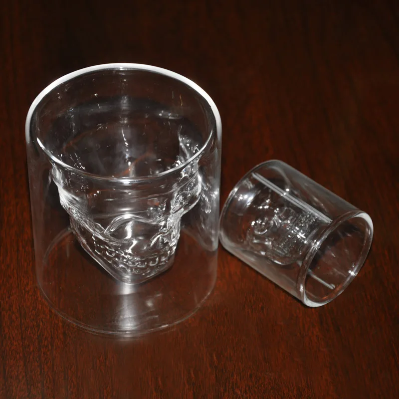 

Hot Special Transparent Crystal Skull Head Glass Cup For Whiskey Wine Vodka Home Drinking Ware
