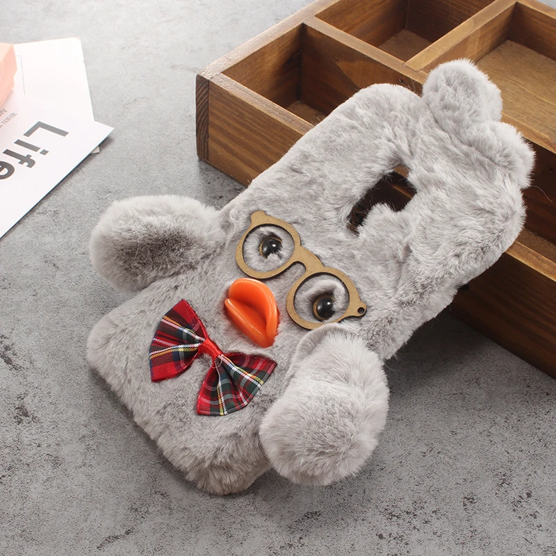 Пушистая самодельная элегантная Милая Утка 3D Винер подарок кожа искусственная