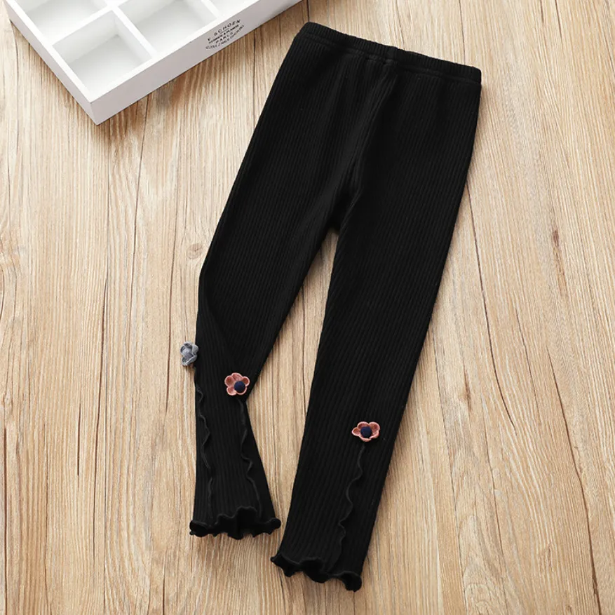 Модные Штаны для маленьких девочек сезон весна осень кружевные леггинсы с