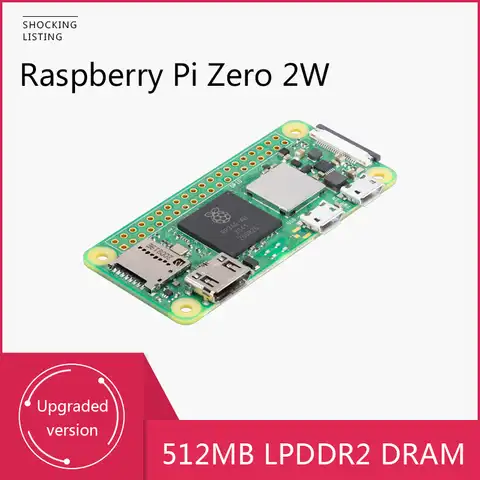 Новый чехол Raspberry Pi Zero 2 Вт 1 ГГц четырехъядерный 64-разрядный Arm Cortex-A53 CPU 512 Мб SDRAM Bluetooth BLE & WiFi Pi 0 2 Вт на выбор