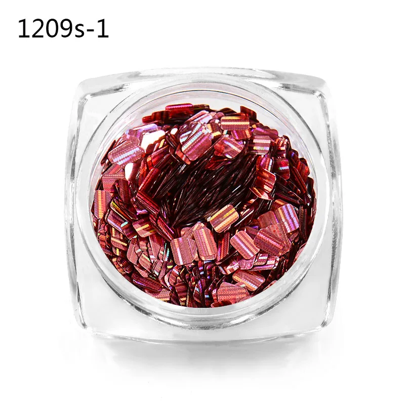 W4369 Mtssii 1 коробка лист хлопья ногтей блестящая голографическая палитра блесток для ногтей падение кленовый лист форма блеск для украшения ногтей - Цвет: W4369
