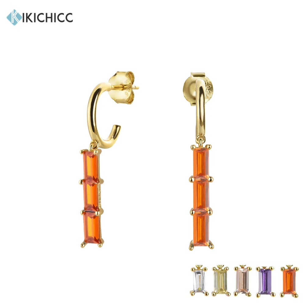 Серьги-подвески Kikichicc с красным цирконием круглые кольца серьги для пирсинга