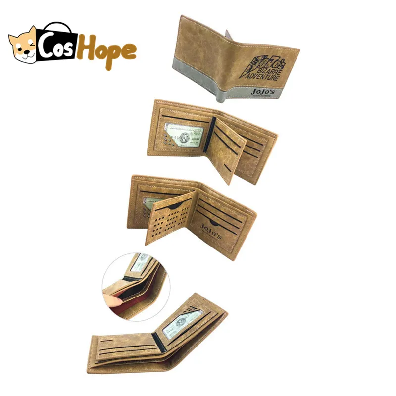 Кошелек мужской из искусственной кожи короткий бумажник с рисунком аниме