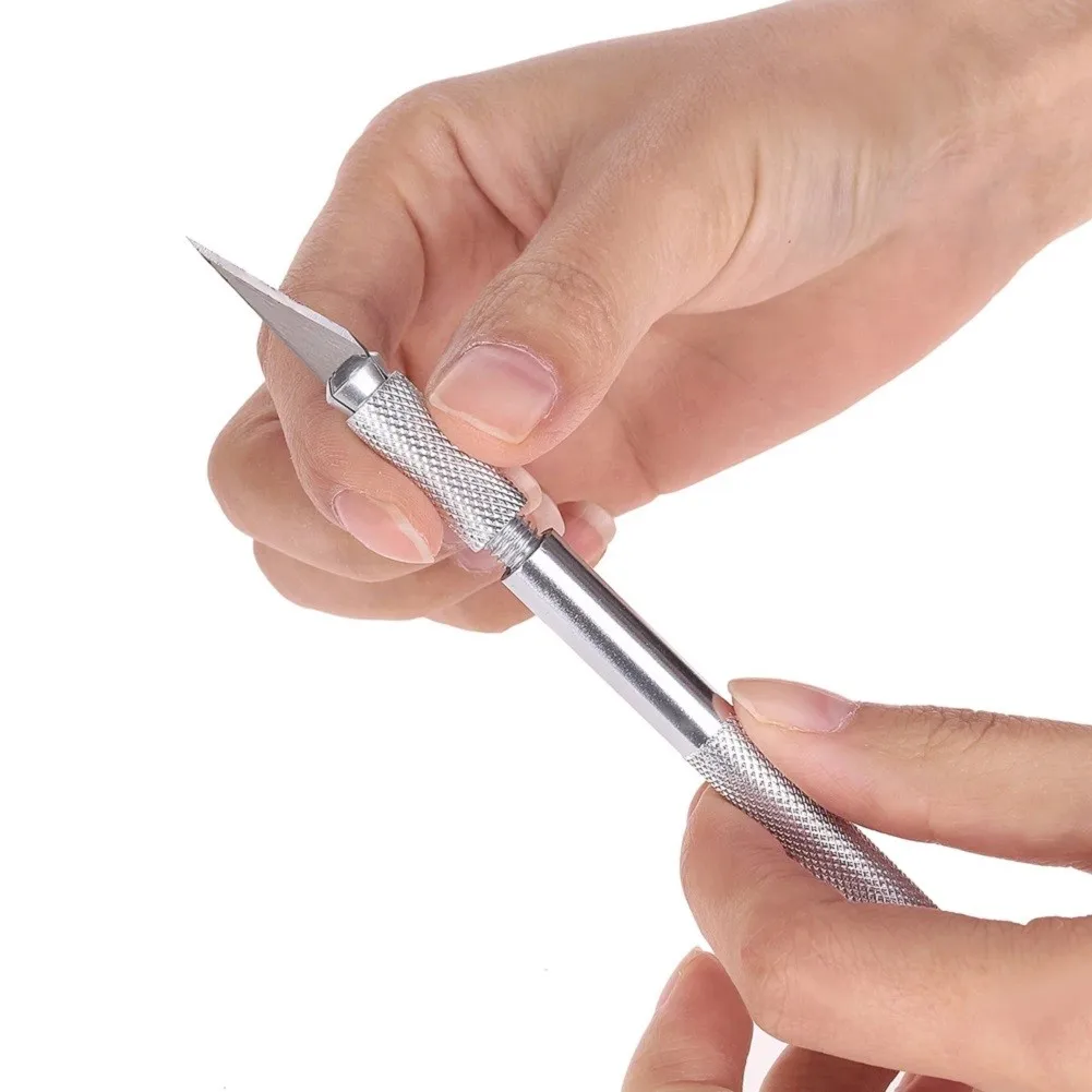 13PCS Precision Cutter Set Exacto Hand Tool Set Arts&Craft Hobby Paper Cut Carving Aluminum Alloy Cutter Blades DIY Repair Box