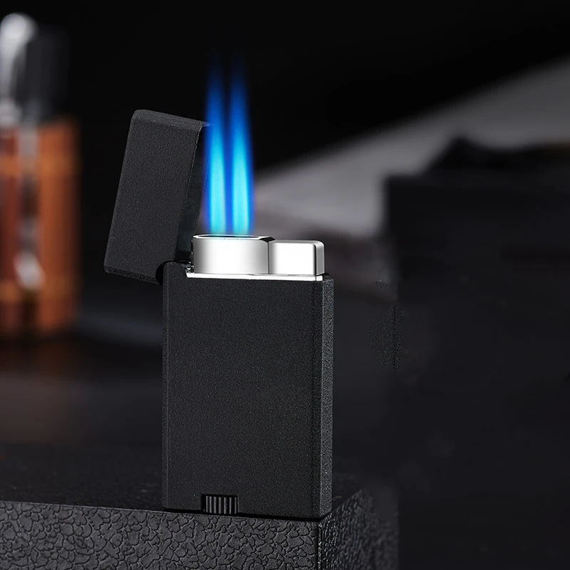 

Gas-filled Lighter For Smoking Directly Into An Open Flame A Machine with 3 Fire Windproof Cigarettes Cigars Candles And Lighter