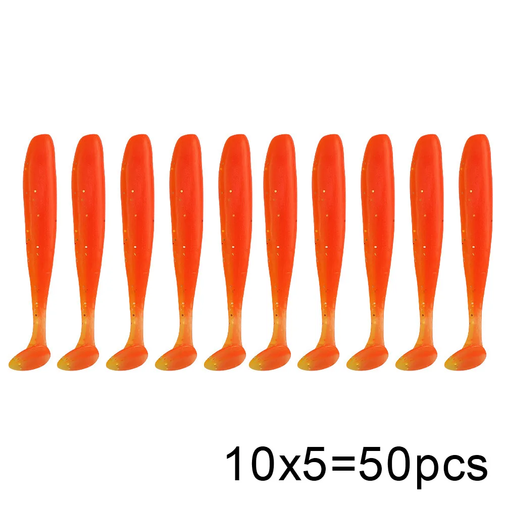 50 шт./лот 70 мм Мягкая приманка воблер силиконовая морской червь свимбейт снасть