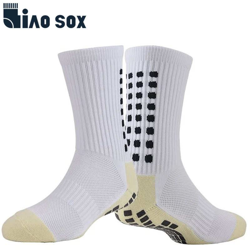 Новые противоскользящие футбольные носки мужские спортивные хлопковые хорошего