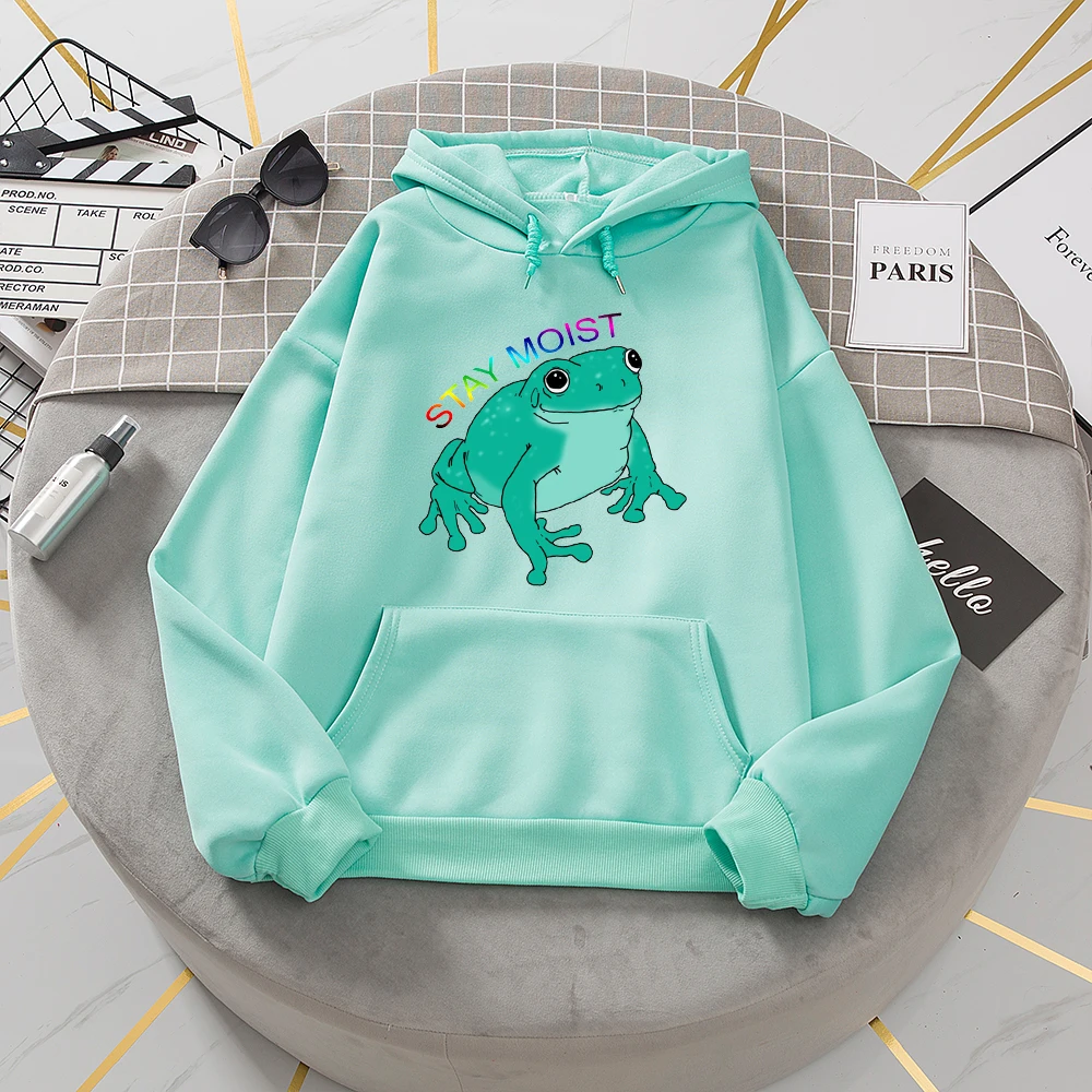 

Уличная одежда, Женский Топ, корейские толстовки с принтом лягушки и надписью, Свободная Женская Толстовка Оверсайз, толстовка с капюшоном, милая одежда в стиле хип-хоп 90-х