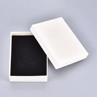 cardboard jewelry box gift cardboard boxes for ring necklace earring jewelry gifts packaging with black sponge inside 18pc24pc