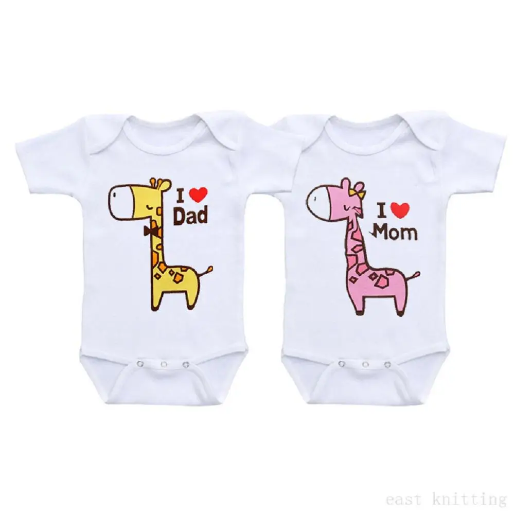 Милый комбинезон DishyKooker для новорожденных и малышей с рисунком жирафа я люблю