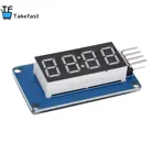 10 шт. TM1637 4 бит цифровой светодиодный Дисплей модуль для Arduino 7-сегментный 0,36 дюйма часы красный анод трубки четыре Последовательный драйвер печатных плат