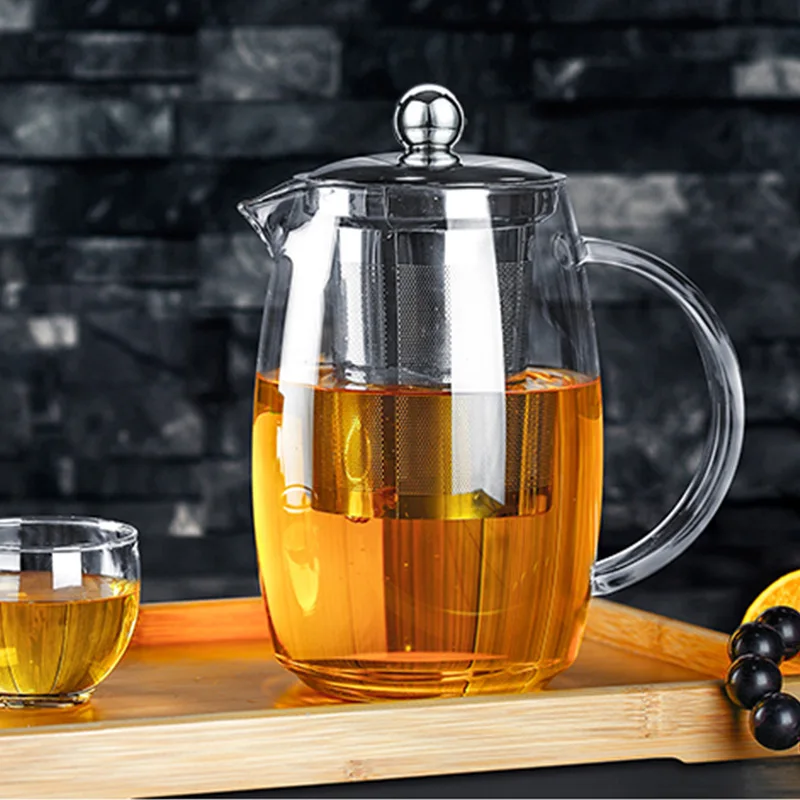 1200 мл утолщенной термостойкого большой емкости стеклянная чашка горшок