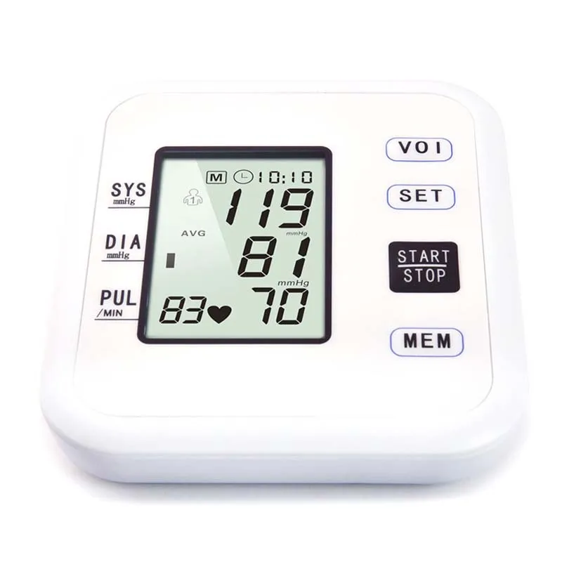 Автоматический цифровой монитор артериального давления верхней руки пульсометр тонометр Сфигмоманометры пульсометр для дома