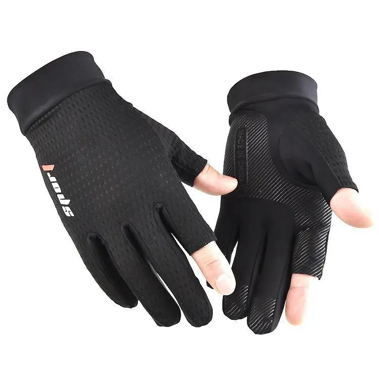 

Ice Silk Non-Slip Gloves Breathable Outdoor Sports Driving Riding Thin Anti-UV Protection Gloves