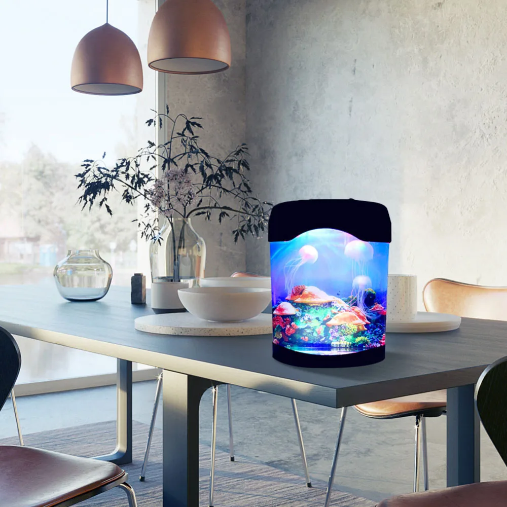 

New Style Jellyfish Tank Marine World Swimming Mood Light Led Colorful Aquarium Night Lights Children'S Lamp Decorative Lights