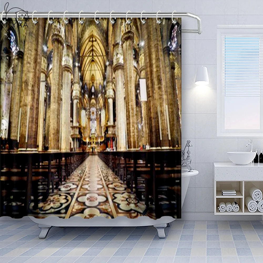 Арт-занавеска для душа Версаль s церкви занавеска ванной из полиэстера красивая