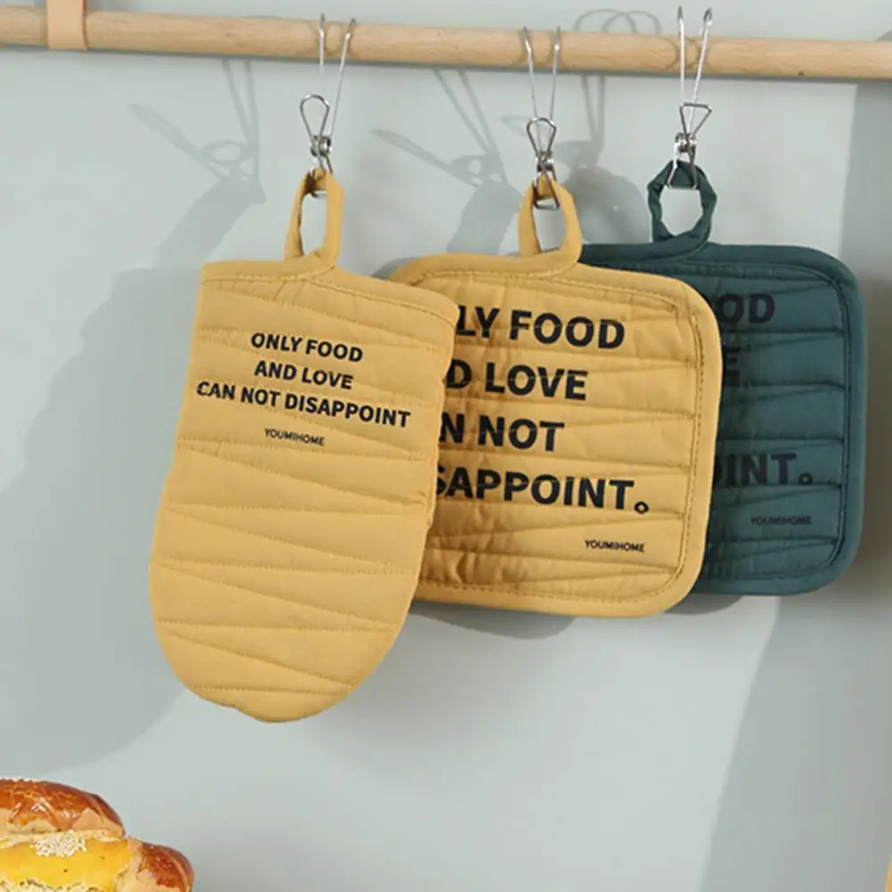 

Letters Pattern Anti-scalding BBQ Tray Microwave Glove for Household