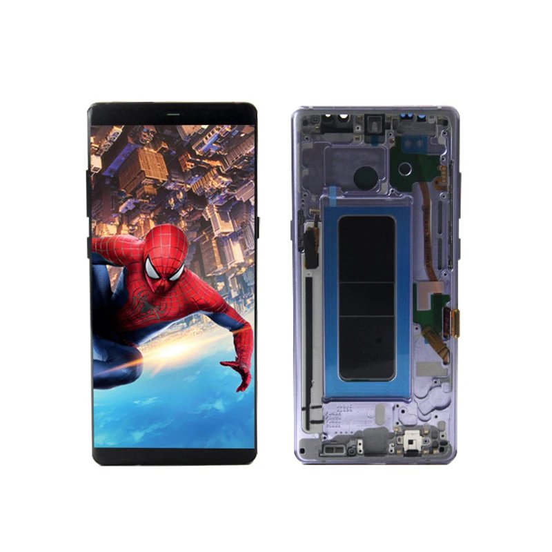 N8 With Purple Frame Amoled N950f ЖК-дисплей для samsung Galaxy Note 8 ЖК-экран рамка в сборе SM-N950F ЖК-экран с черной точкой - Цвет: N8 With Purple Frame