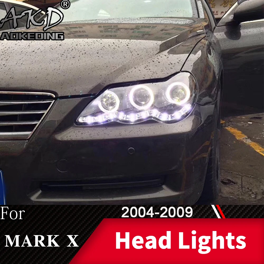 Передняя фара для автомобиля Toyota Mark X 2004 2009 Reiz головной светильник s туман дневные