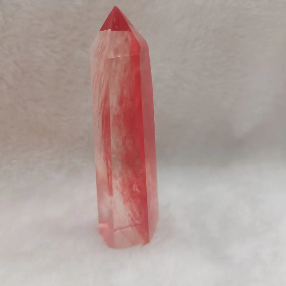 

High-temperature Red Smelting Crystal Obelisk Quartz Point Healing