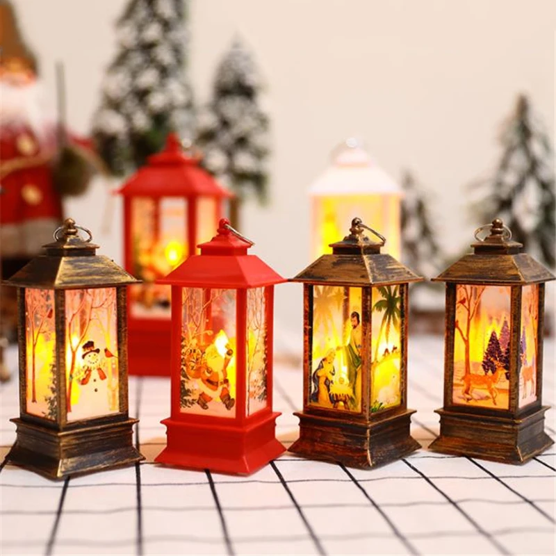 Рождество пламени Фонари Светодиодная лампа светильник световой Рождественская