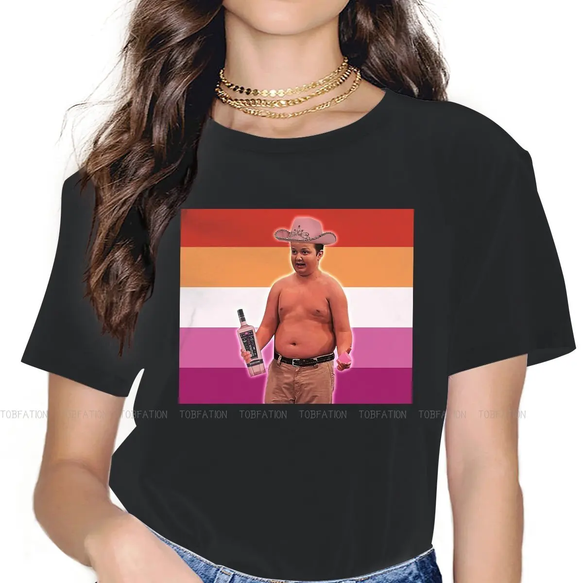 

Lesbian Flag Women's TShirt Icarly Gibby TV Girls Graphic Tees O-neck Female T Shirt 4XL Funny Fashion Gift