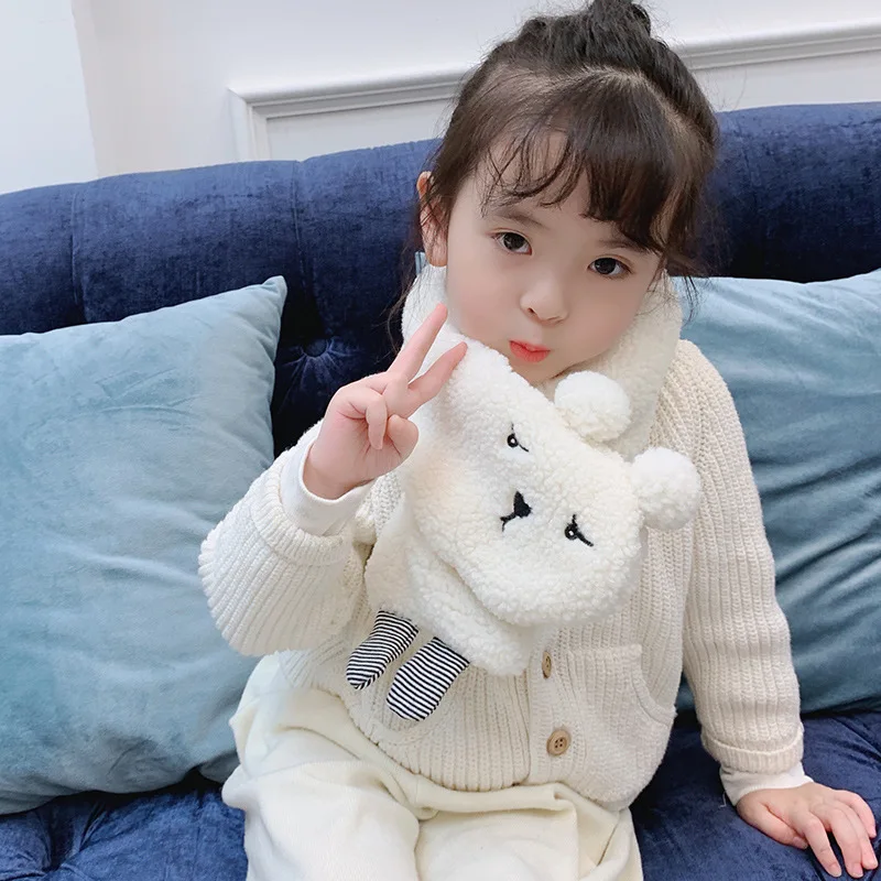 MCMO/детский зимний шарф Корейская версия новинка чистый цвет для маленьких