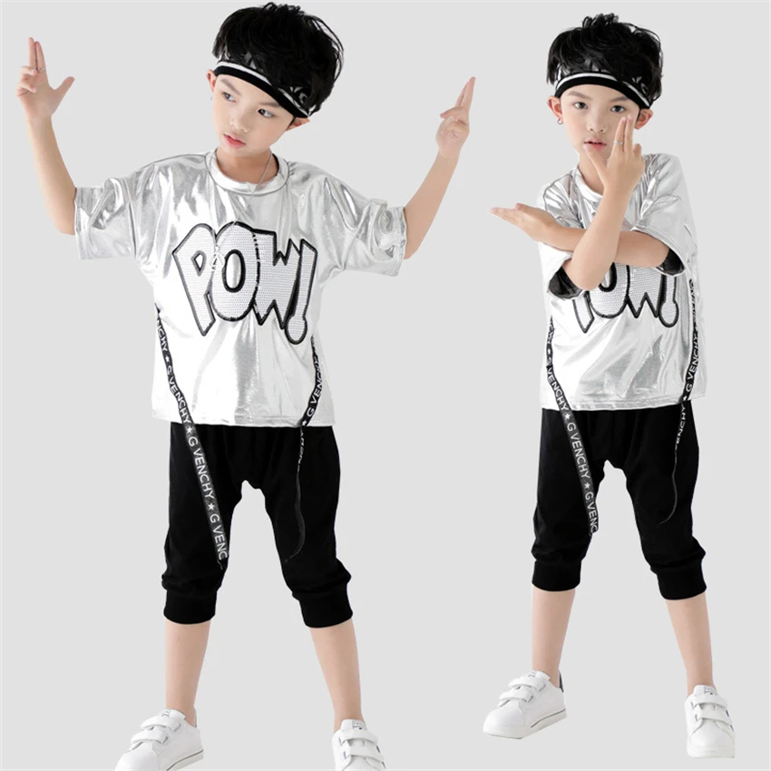 Модные костюмы для Бальных комнат в стиле хип хоп мальчиков Детский костюм