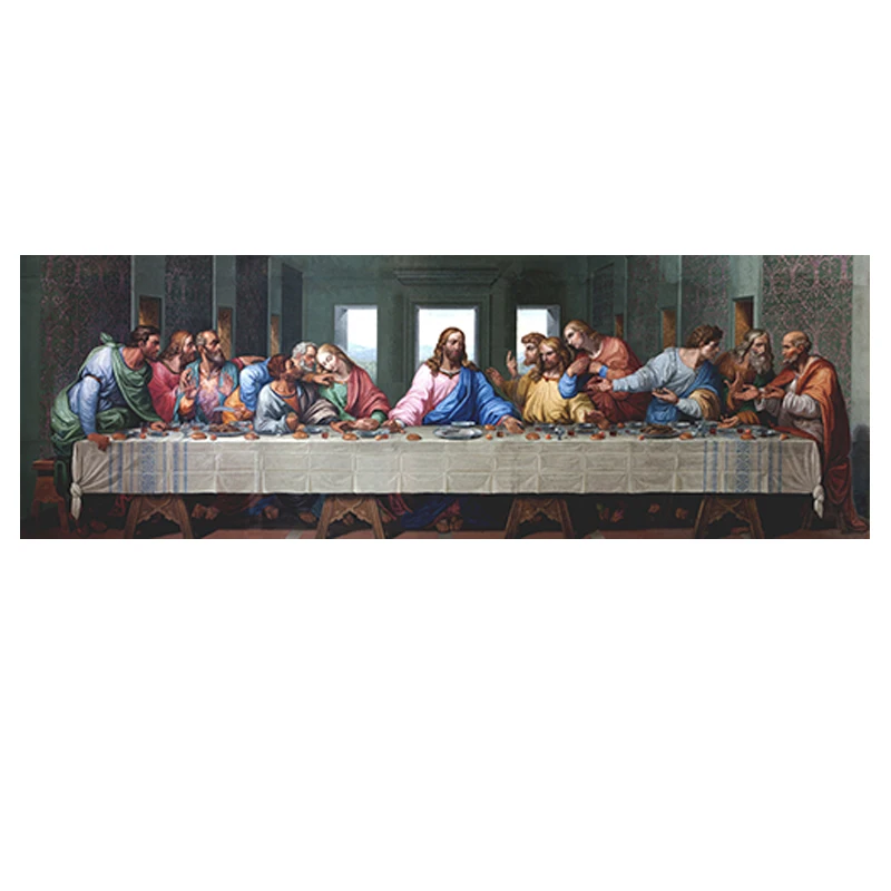

Da Vinci's Famous Abstract Canvas Painting "The Last Supper" Canvas Paintings Wall Art Pictures for Living Room Decor (No Frame)