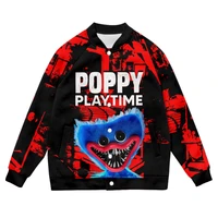game poppy playtime huggy wuggy peripheral costumes baseball uniform single breasted raglan jacket fashion jacket men