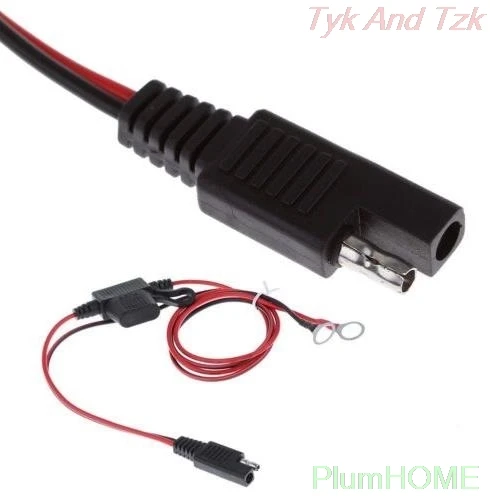 

12V Charger Cable for Motorcycle Battery Terminal To SAE Quick Disconnect Cable Motorcycle Battery Output Connector