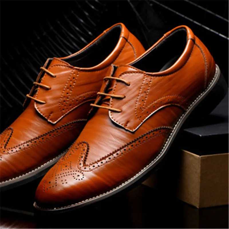 Мужские туфли оксфорды на плоской подошве классические из натуральной кожи в