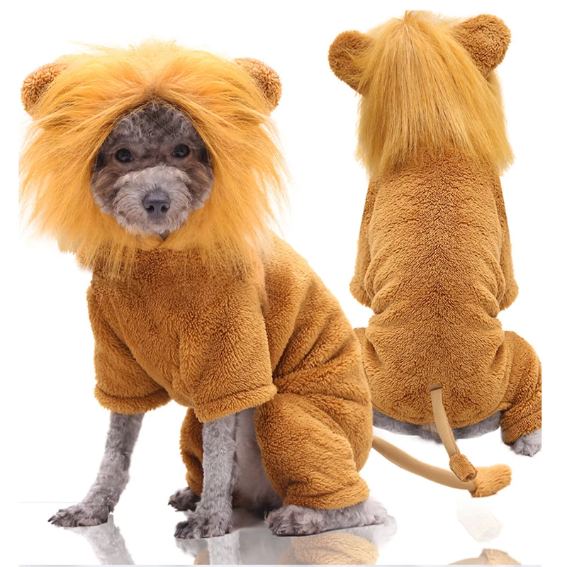 Одежда для собак Сфинкс одежда Теплый костюм парик льв/леопард/зебра домашних