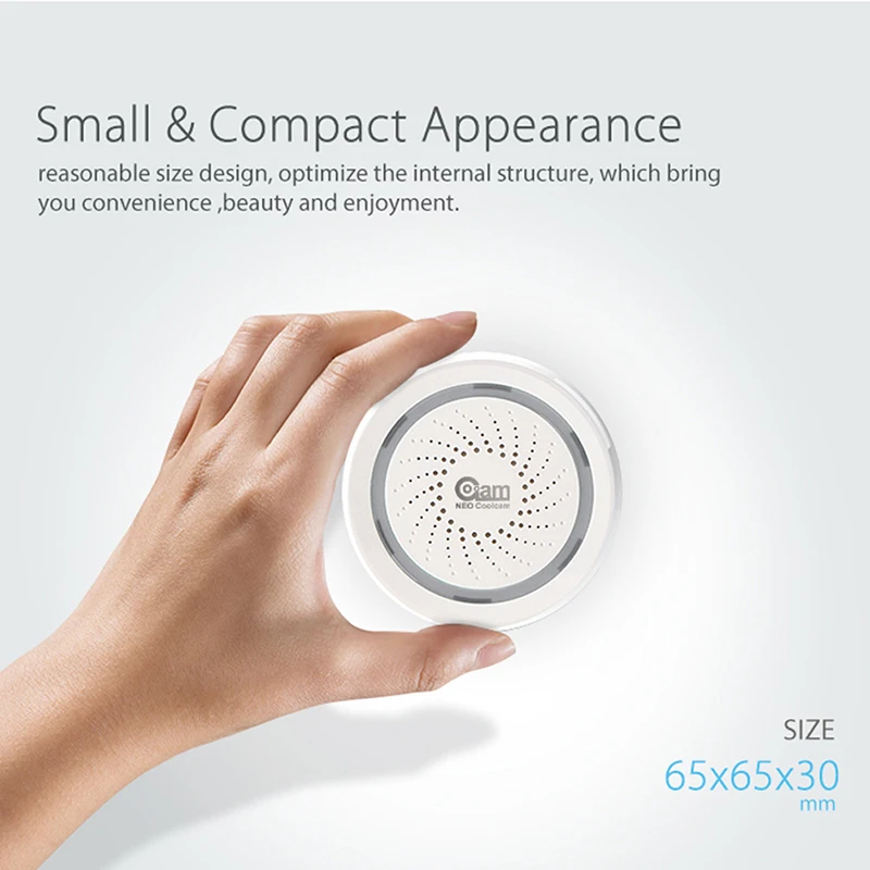 

NEO Coolcam WiFi USB Siren Alarm Sensor For Home Smart Device Work With Echo Google Assistant IFTTT APP Tuya/ Smart Life