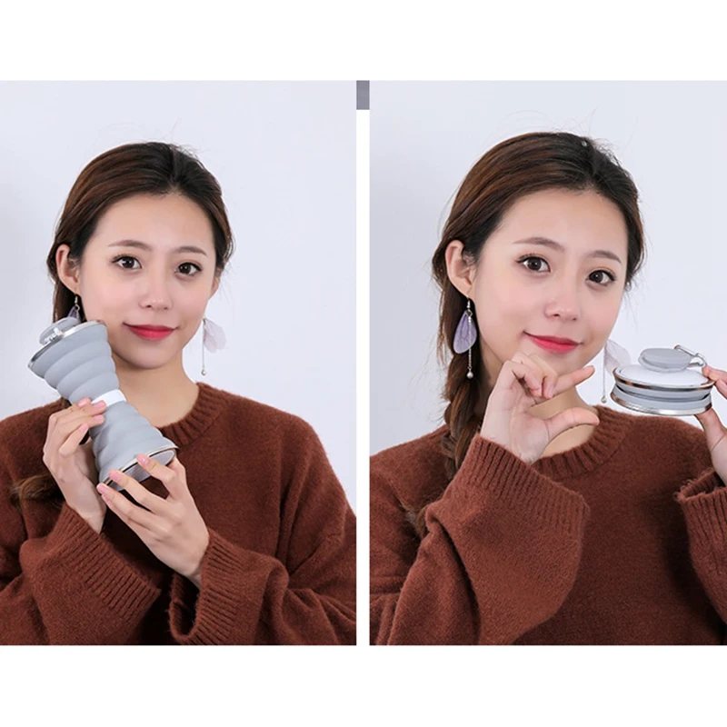 Складной бутылки с водой Портативный многоразовые герметичная силиконовая