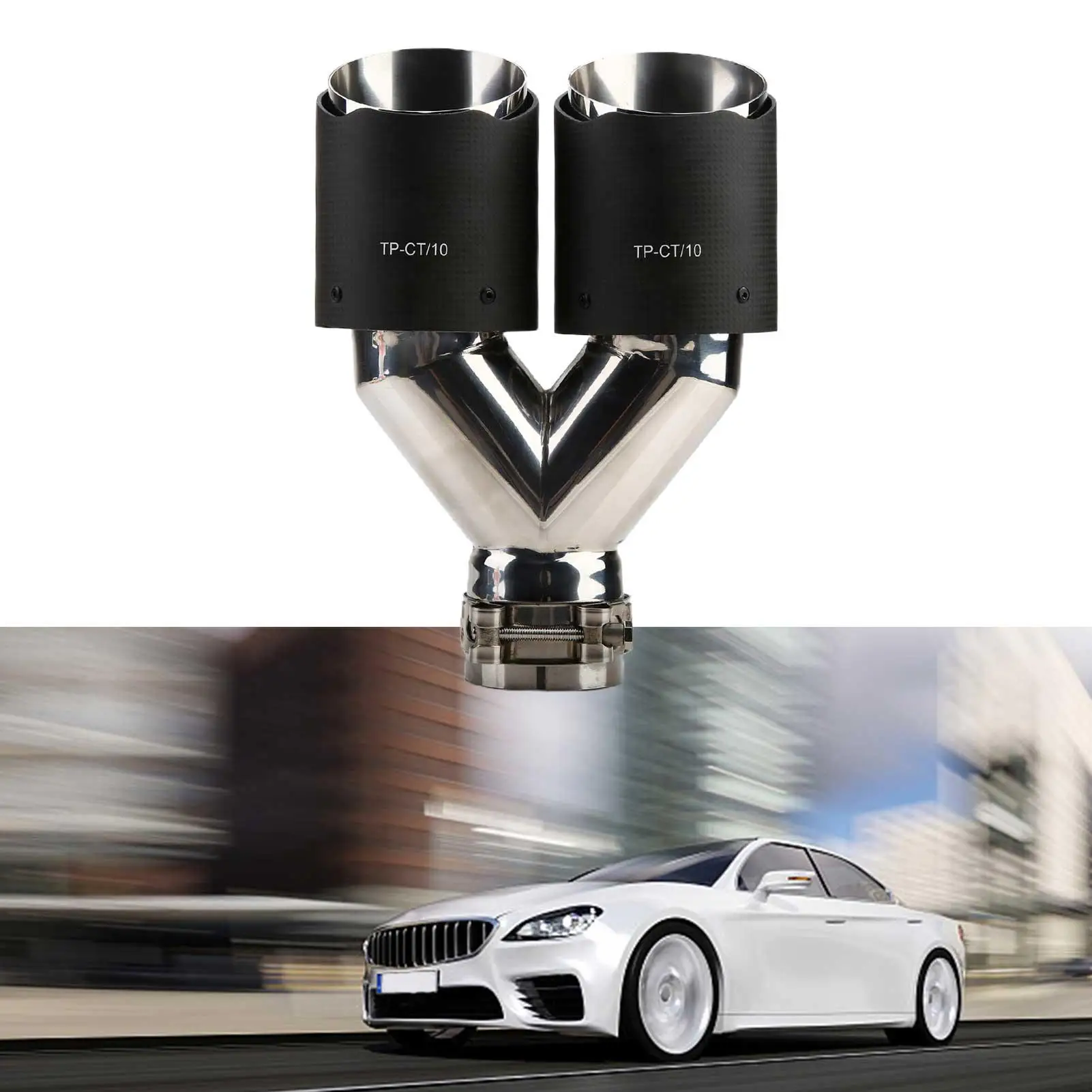 60 мм Универсальный углеродного волокна Нержавеющая сталь заднего круглый