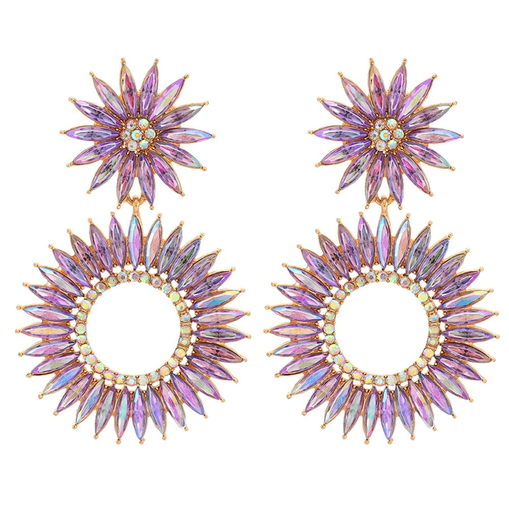 

Женские круглые серьги-подвески с кристаллами, в готическом стиле