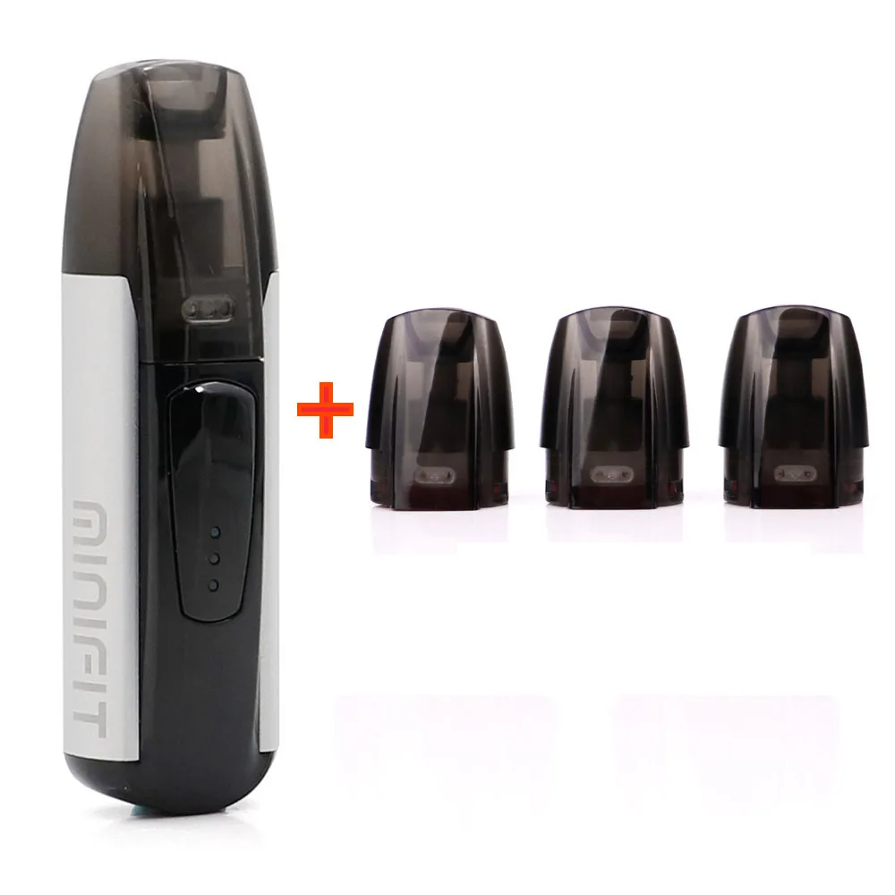 Justfog minifit стартовый набор 370 мАч vape мини стартовый набор и новейший Minifit керамический Pod 1,5 мл емкость Pod электронная сигарета vape комплект - Цвет: white and normal pod
