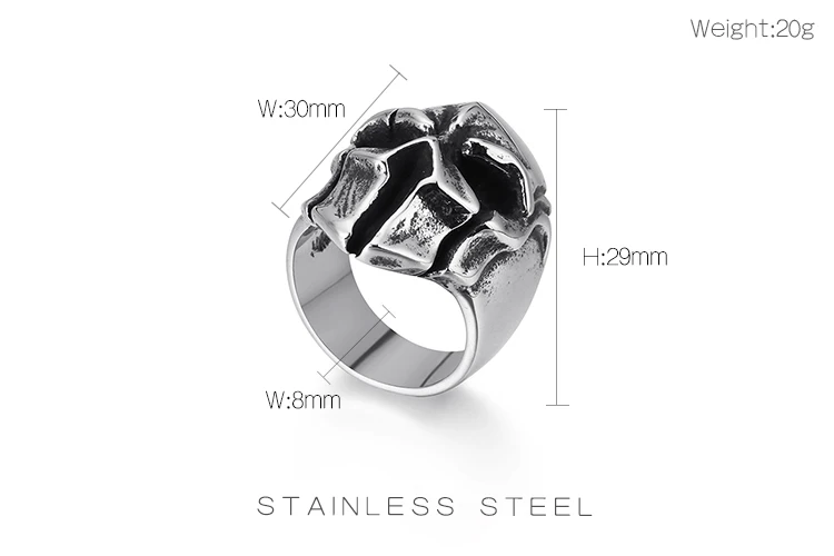 

Spartan Hero Helmet Mask stainless steel Ring for Men Vintage Punk Biker dignified Jewelry Male Finger Rings
