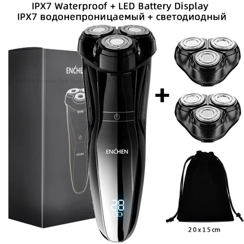 

Enchen Electric Shaver Men's Razor Beard Trimmer shaver for men IPX7 Waterproof LCD Display Rechargeable Shaving Beard Machine