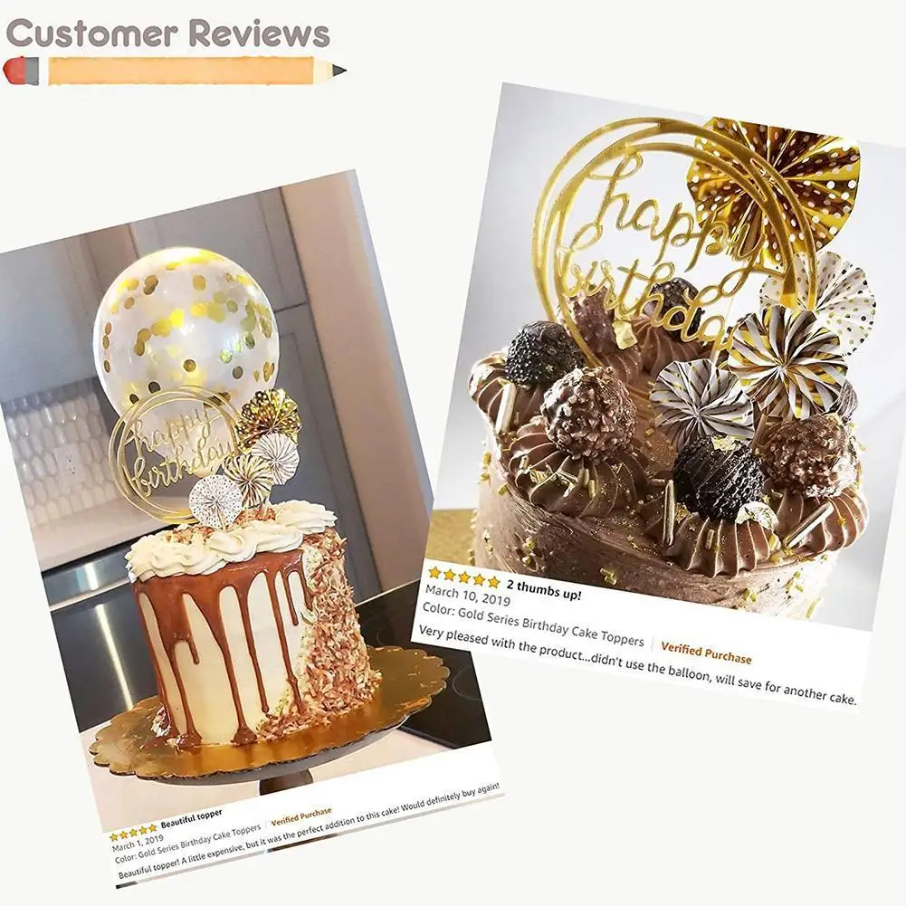 Прекрасный подарок топпер для торта С Днем Рождения акриловый топ с надписью дня