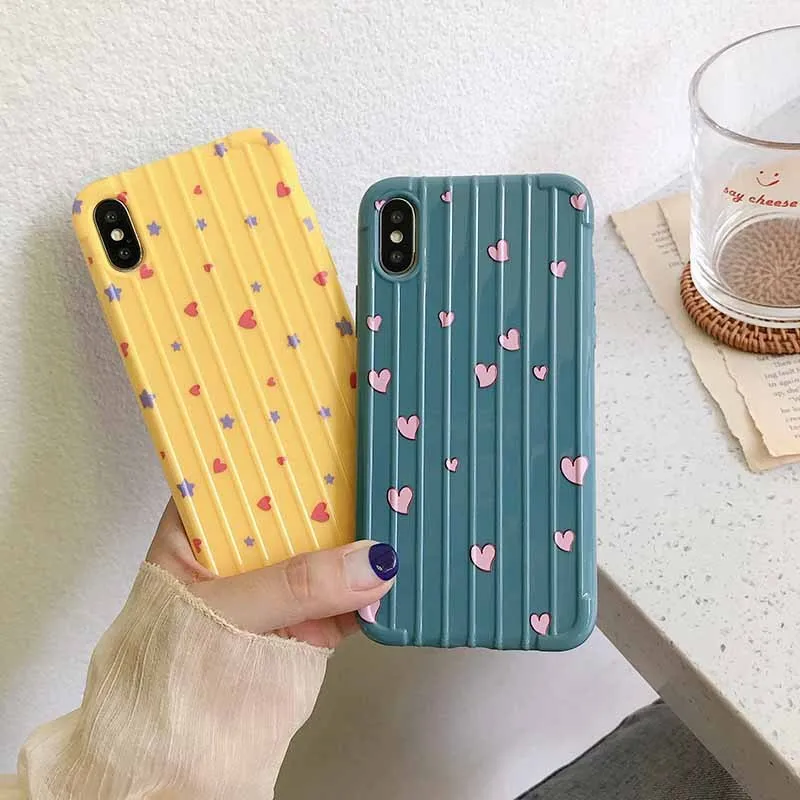 For Iphone 7 8 Plus 6s Color Love Pattern Phone Case IPhone X XS 6 6S Soft Silicone Luggage Cover |