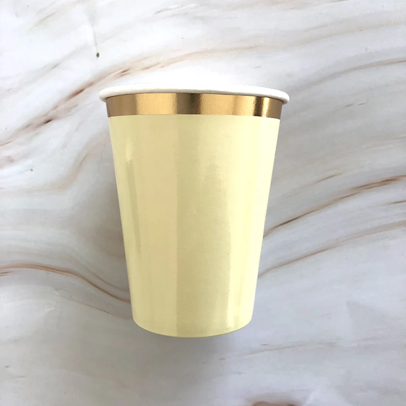 40 шт./компл. набор одноразовой посуды позолоченные салфетки чашки украшения для