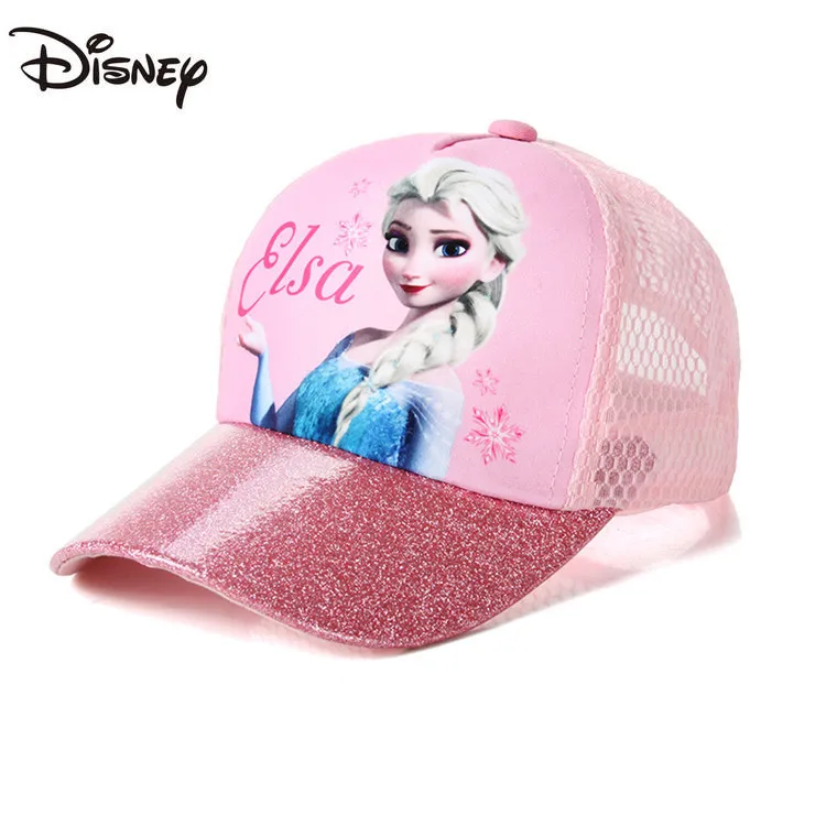 

Disney New Princess Cute Girl Hat Frozen Spring, Autumn and Summer Outdoor Sun Hat Cartoon Image Adjustable Girl Baseball Cap