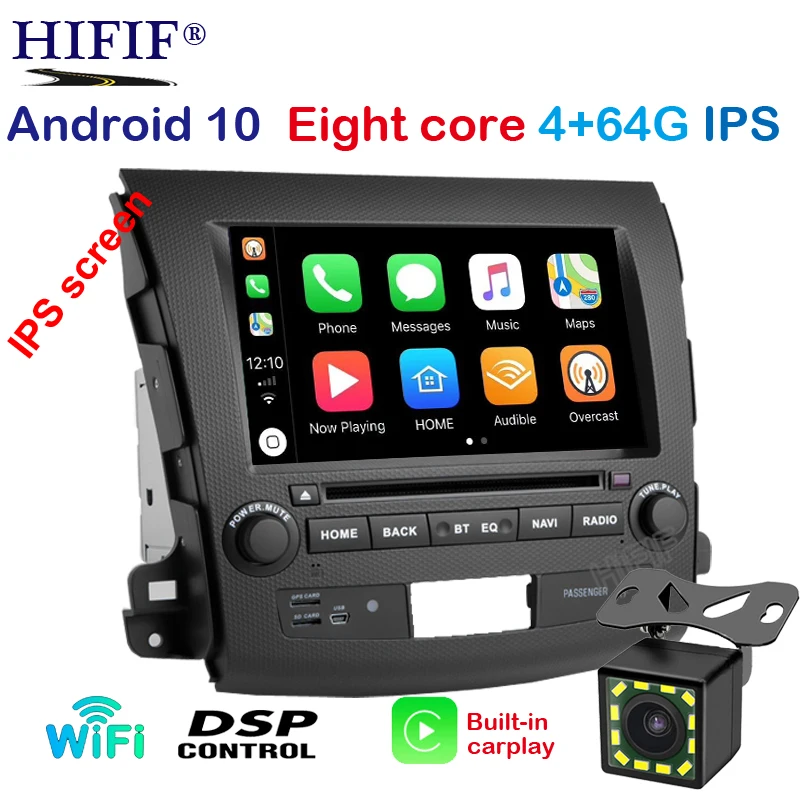 DSP ips Android 9 0 в тире автомобильный стерео dvd-плеер gps для Mitsubishi Outlander 2007-2012 peugeot 4007/Citroen