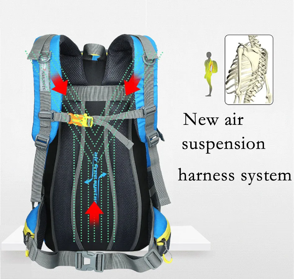 45L Men Women Climbing Travel Riding Sport Bag Water Resistant Rucksack Outdoor Camping Hiking Backpack Military Tactical Bags